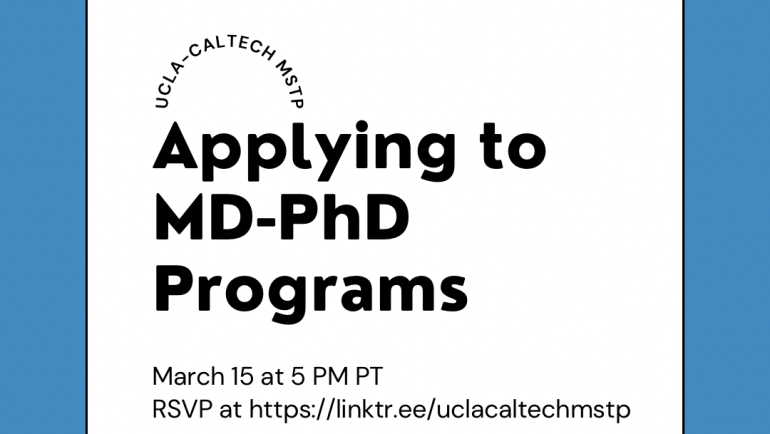 Info session on applying to MD/PhD programs